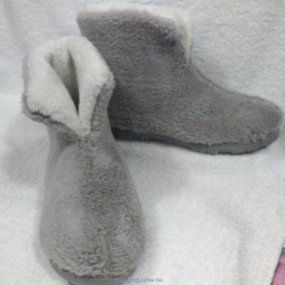 Battle Grey Pile Fleece Bootie
